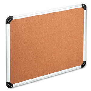 Quartet Cork Bulletin Board, Framed Corkboard, 6' x 4', Message Board,  Silver Aluminum Frame (2307)