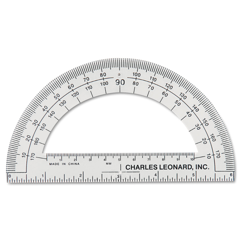 PROTRACTOR,6"PLASTIC,CR