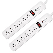 SURGE,6-OUTLET, 2PK,WHT