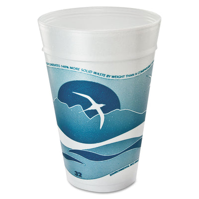 CUP,32OZ,HRIZN,AQUA,FOAM