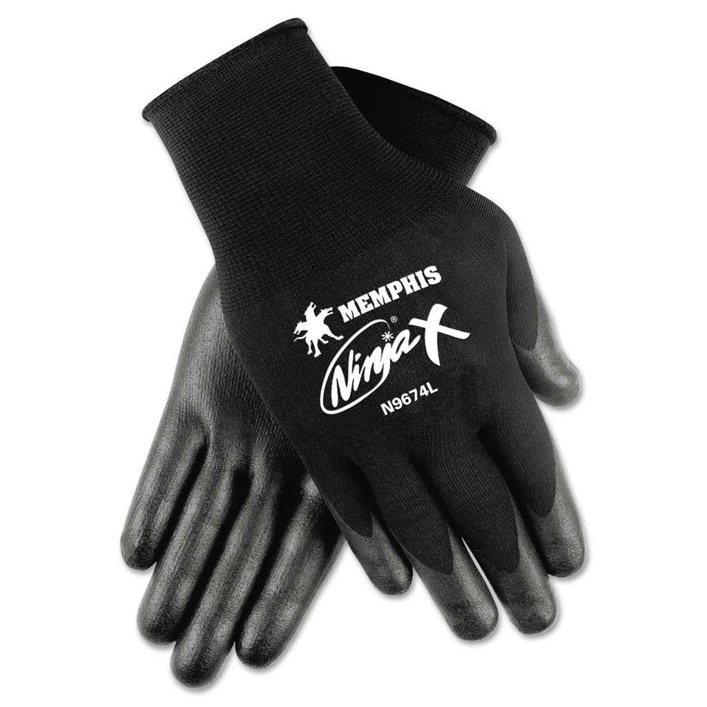 GLOVES,SEAMLSS DIP,MED,BK