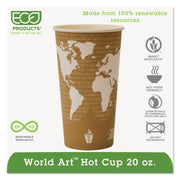 CUP,20OZ COMPOSTABLE,TAN