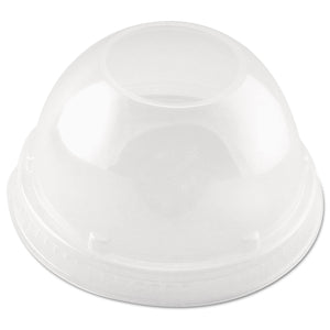 LID,DOME W/STRAW HOLE,CLR