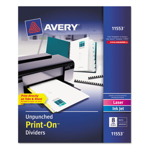 INDEX,PRINTON,8T,5/PK,WH