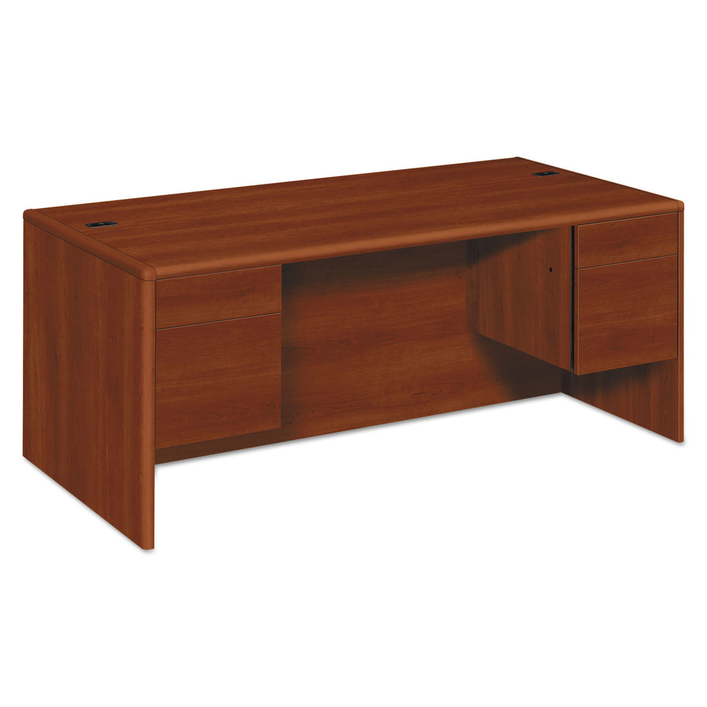 DESK,DBL PED,72"W,COGNAC