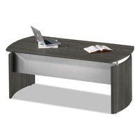 DESK,CURVED BASE,GY STL