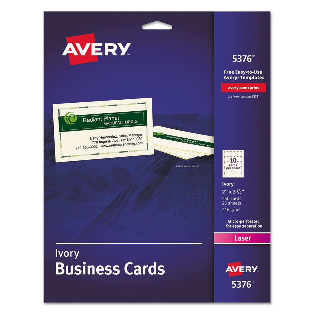 CARD,BUS,LSR,250/PK,IVY