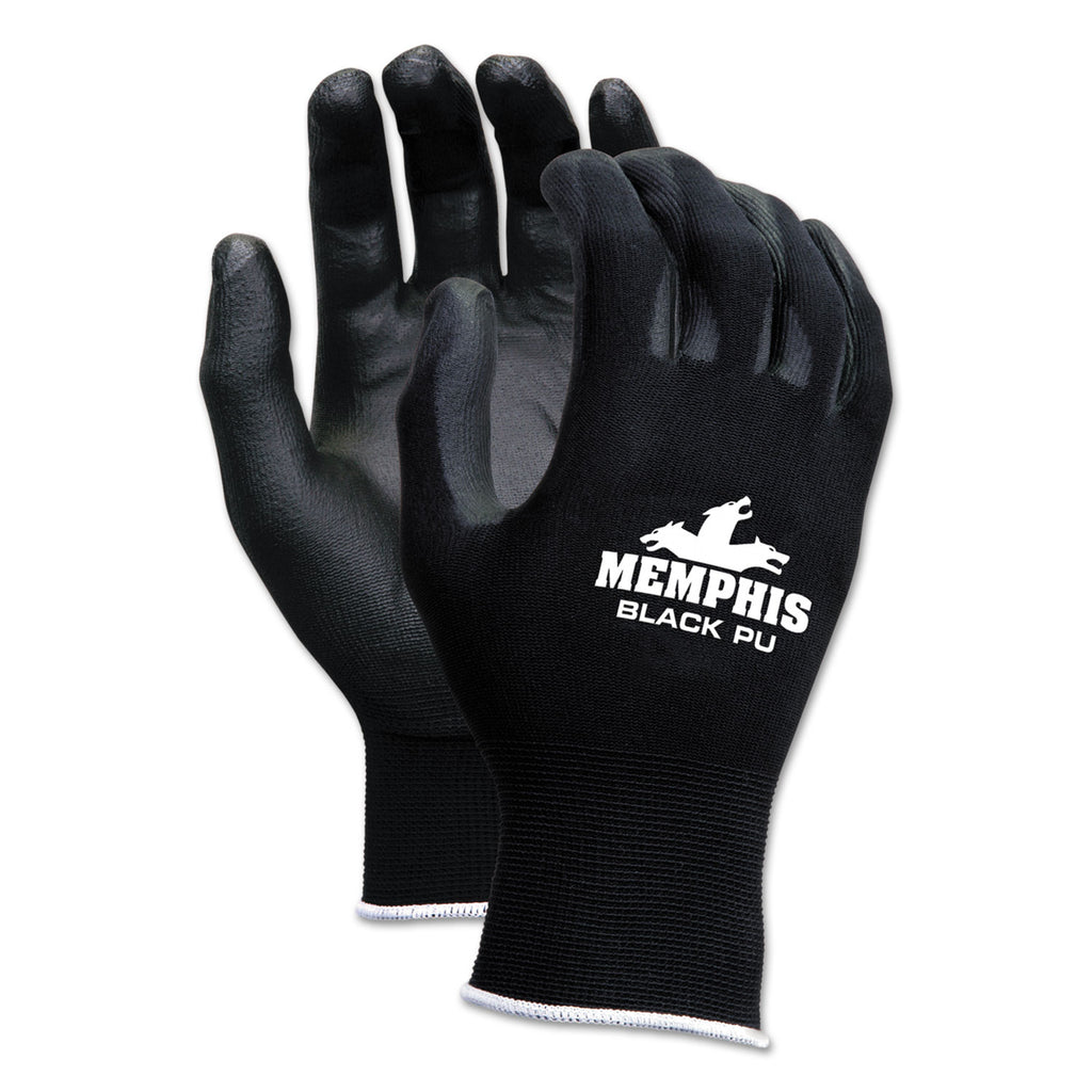 GLOVES,PU,NYLON,XLG,BK