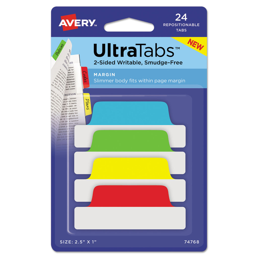 TAB,3.5"W,PRIM,24/PK,AST