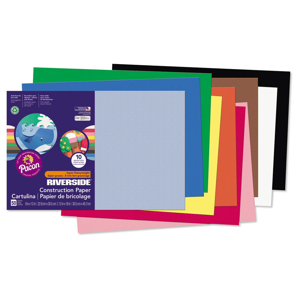 PAPER,CONST12X18,50PK,AST