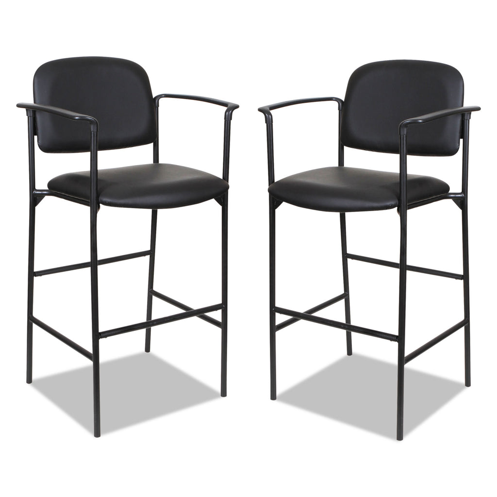 STOOL,W/ARMS,2/CT,BK