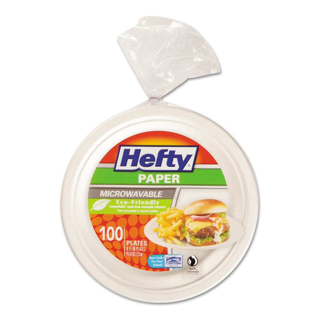 PLATE,HEFTY,PPR,8.75IN,WH