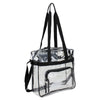 BAG,CLEAR STADIUM TOTE,BK