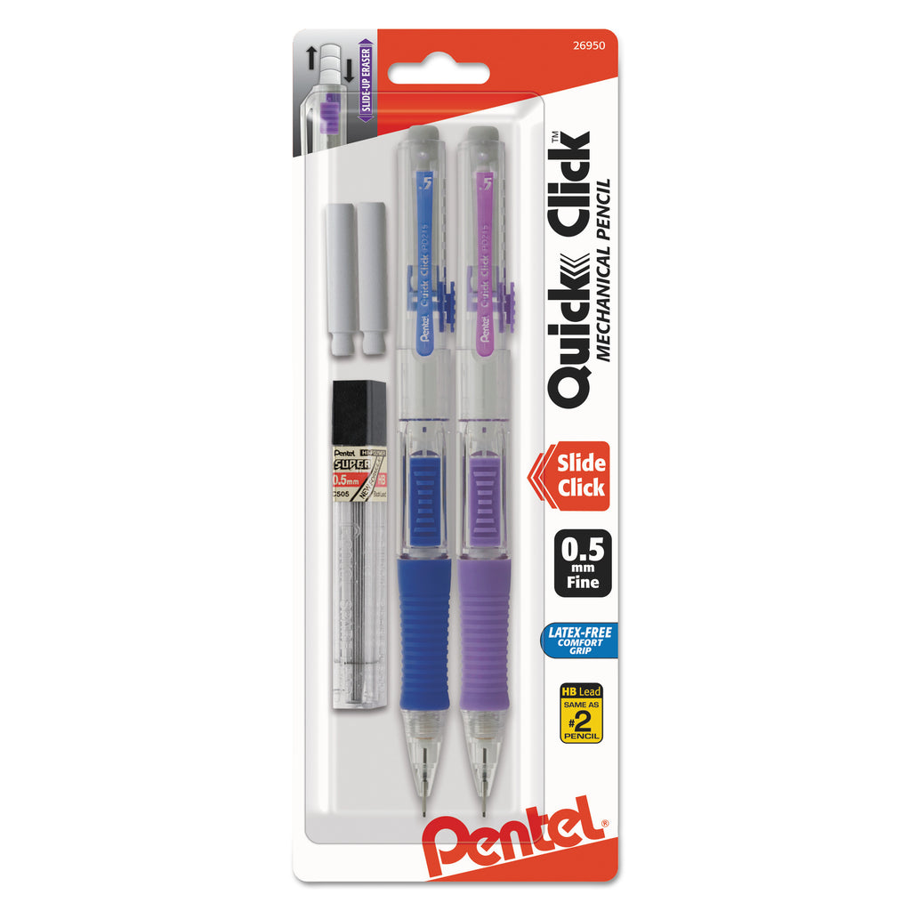 PENCIL,QCK CLCK,0.5MM,AST