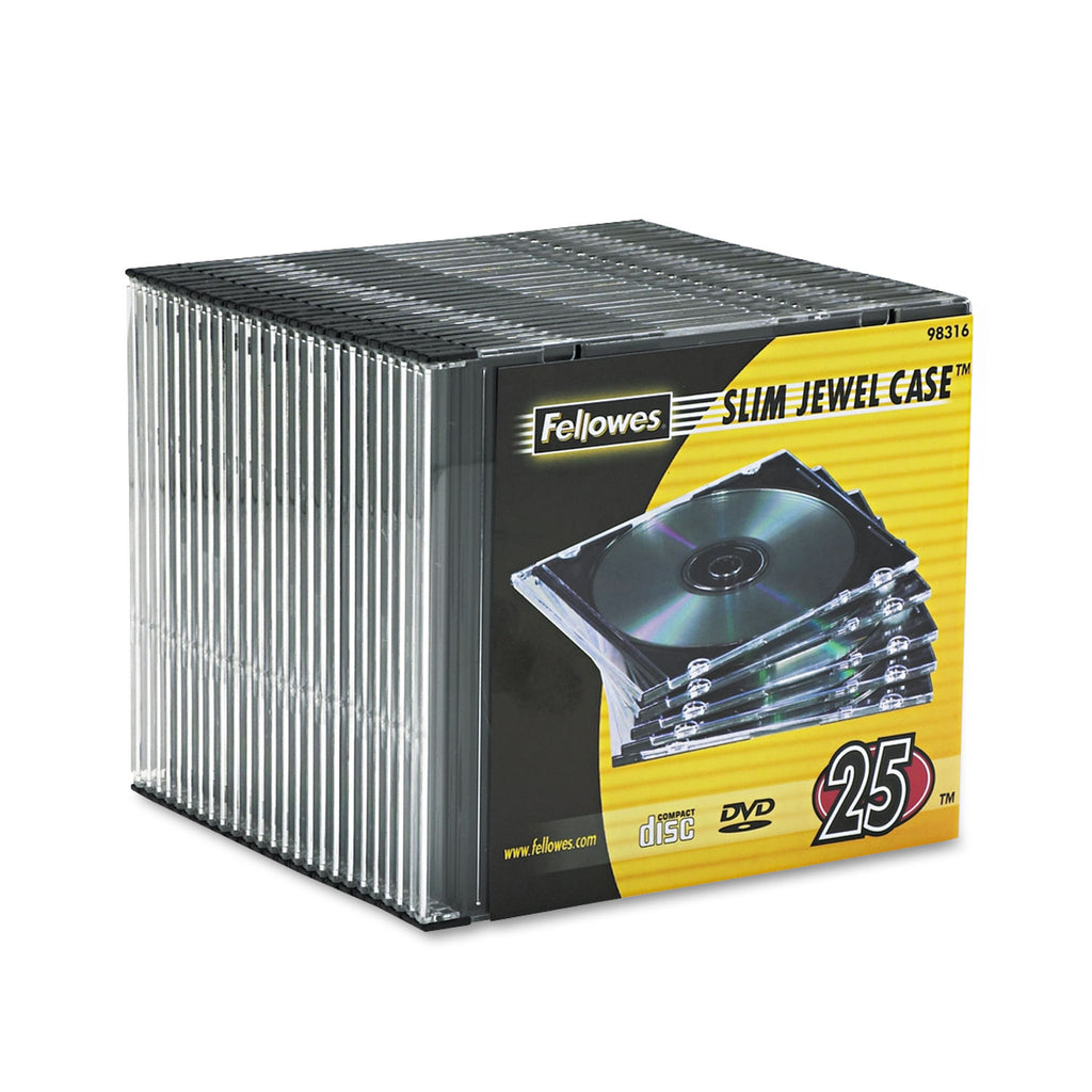 CASE,JEWEL 25PK,CLR/BK