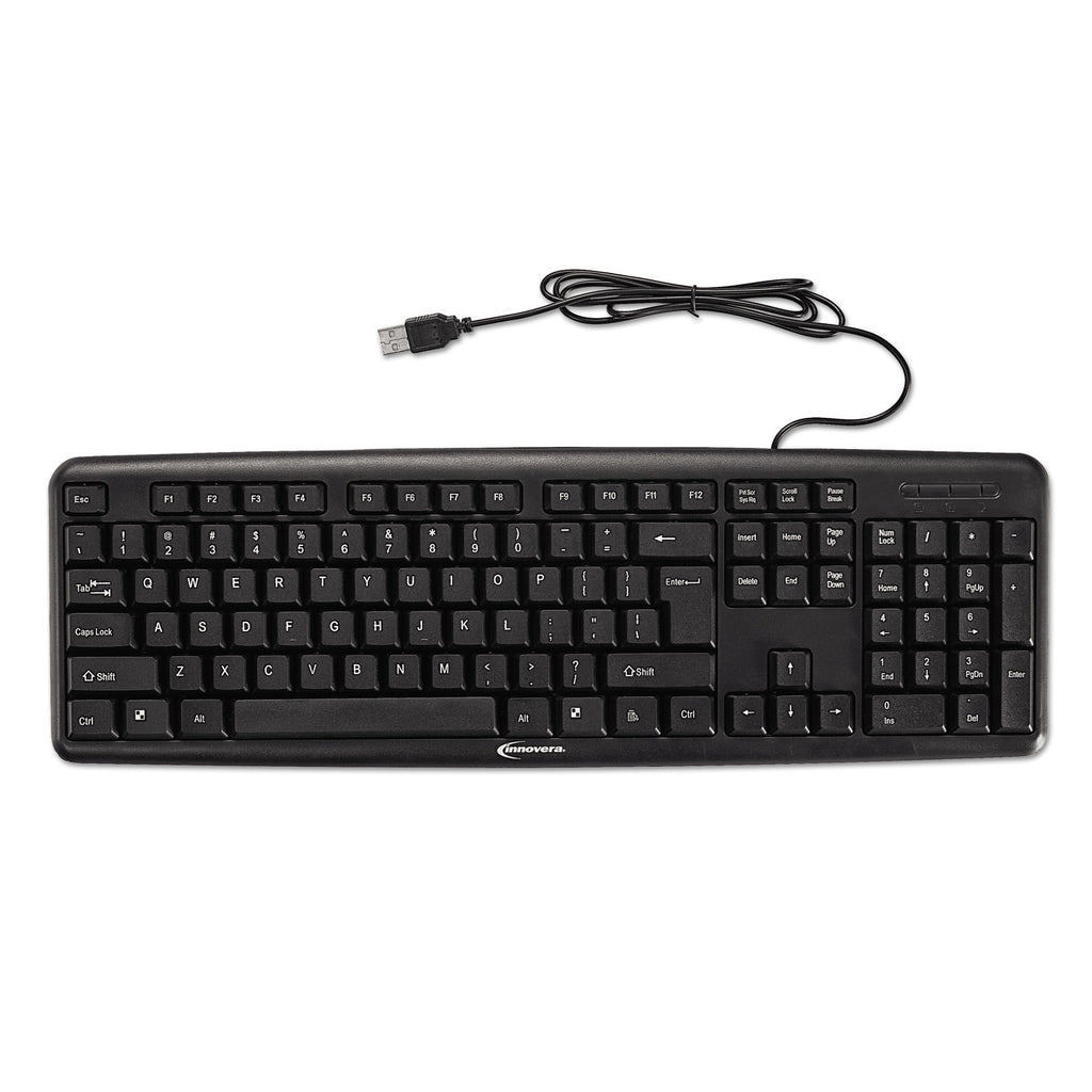 KEYBOARD,SLIM,CORDED,BK