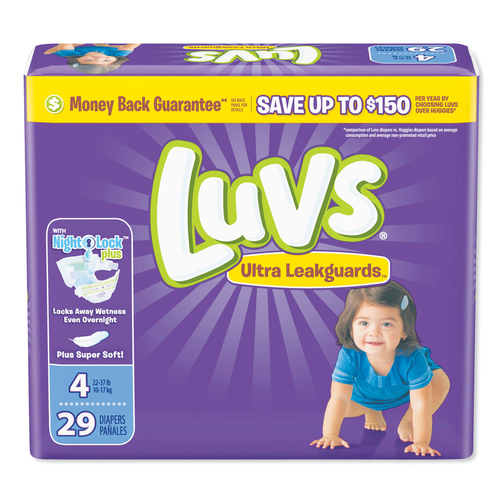 DIAPERS,LUVS,S4,4/29CT