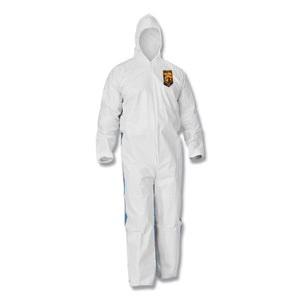 COVERALL,A35,HOODED,LG,WH