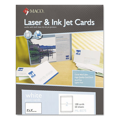 CARD,LASER POST,WHT