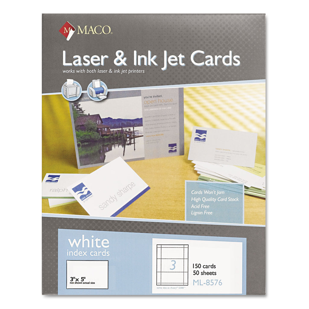 CARD,LASER INDEX,WHT