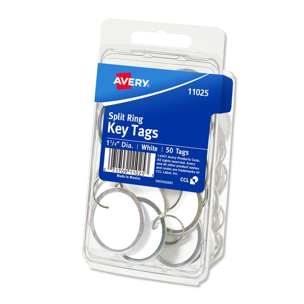 TAG,KEY,MTL RIM,50/PK,WHT