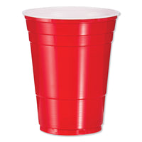 CUP,PLASTIC,RED,16 OZ