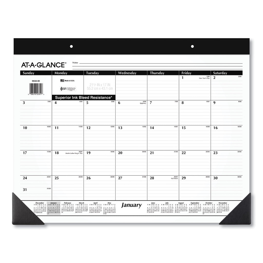 CALENDAR DESK PAD 12MO