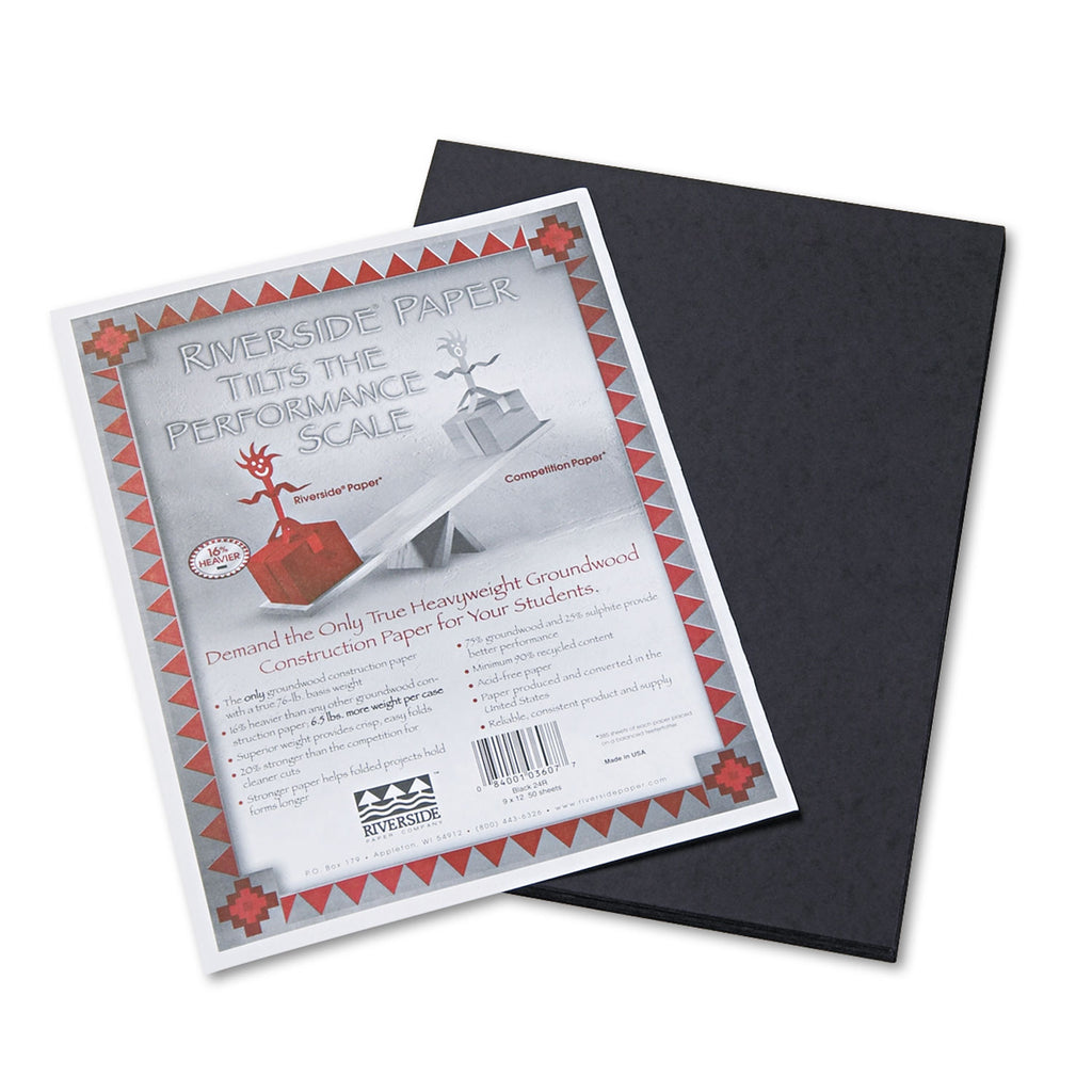 PAPER,CONST,9X12,50/PK,BK