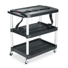 CART,E-MEDIA,33" 3 SHF,BK